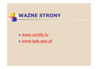 Finansowanie w 7PR UE