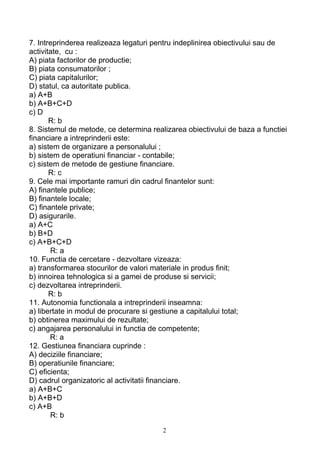 Finantele intreprinderii grile | DOC