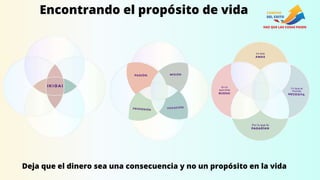 Deja que el dinero sea una consecuencia y no un propósito en la vida
Encontrando el propósito de vida
 