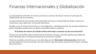 Finanzas internacionales clase 1 | PPTX