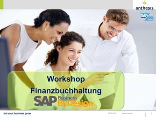 Workshop
Finanzbuchhaltung
22.10.2013

anthesis GmbH

1

 