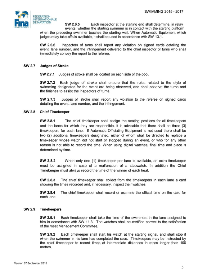 FINA Swimming Rules fina-swimming-rules