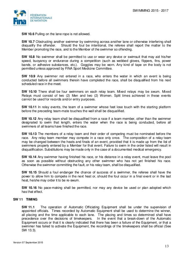 FINA Swimming Rules fina-swimming-rules