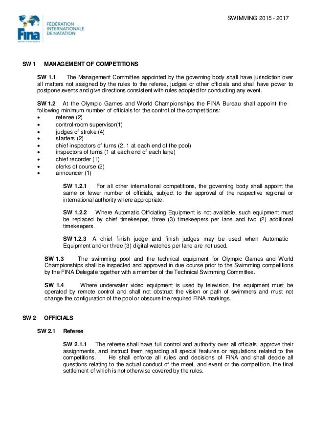 fina-swimming-rules