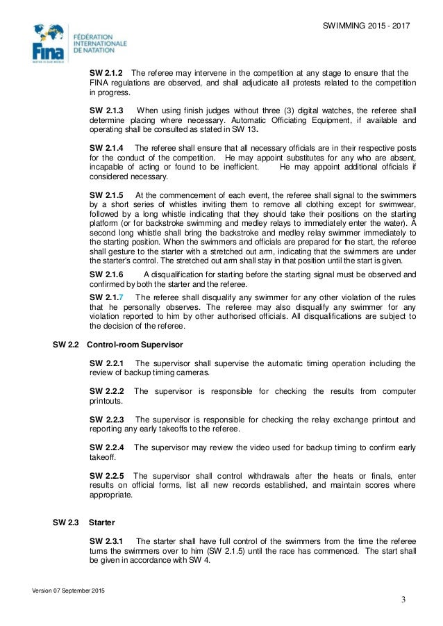 FINA Swimming Rules fina-swimming-rules
