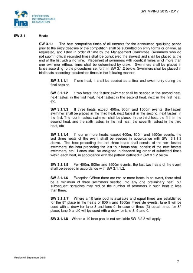 FINA Swimming Rules fina-swimming-rules