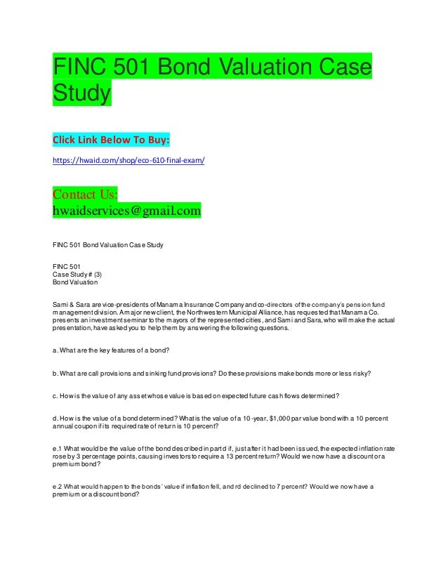 Finc 501 bond valuation case study 03 image