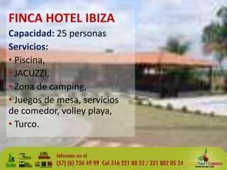 FINCA HOTEL IBIZA Capacidad: 25 personas Servicios:  ,[object Object]