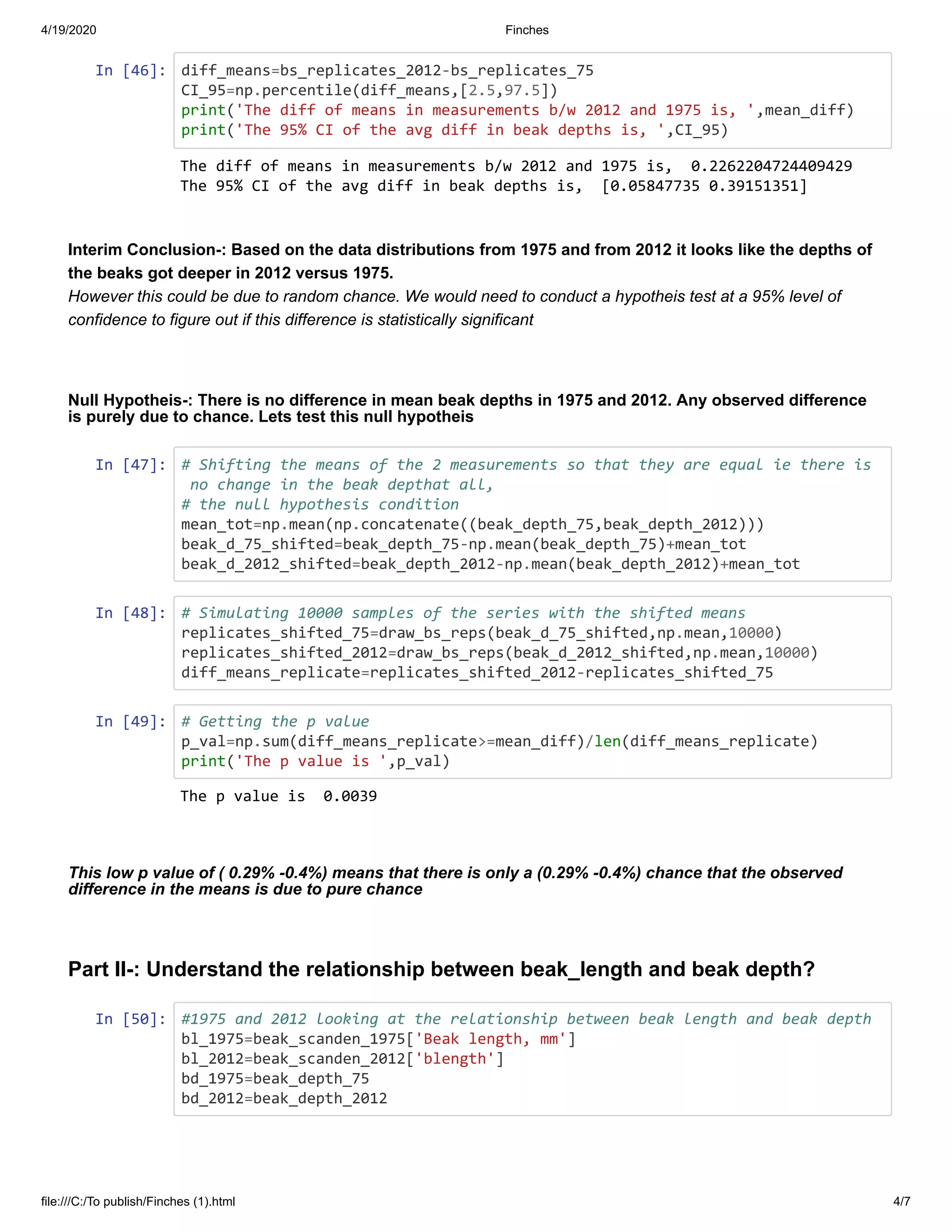 Exploratory Data Analysis and Hypothesis Testing