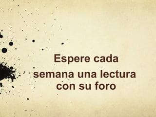 Inquietudes en el
FORO: FINAL CURSO