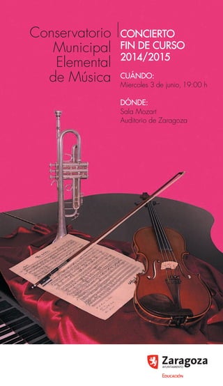 Programa Fin de Curso Conservatorio Municipal Elemental de Música