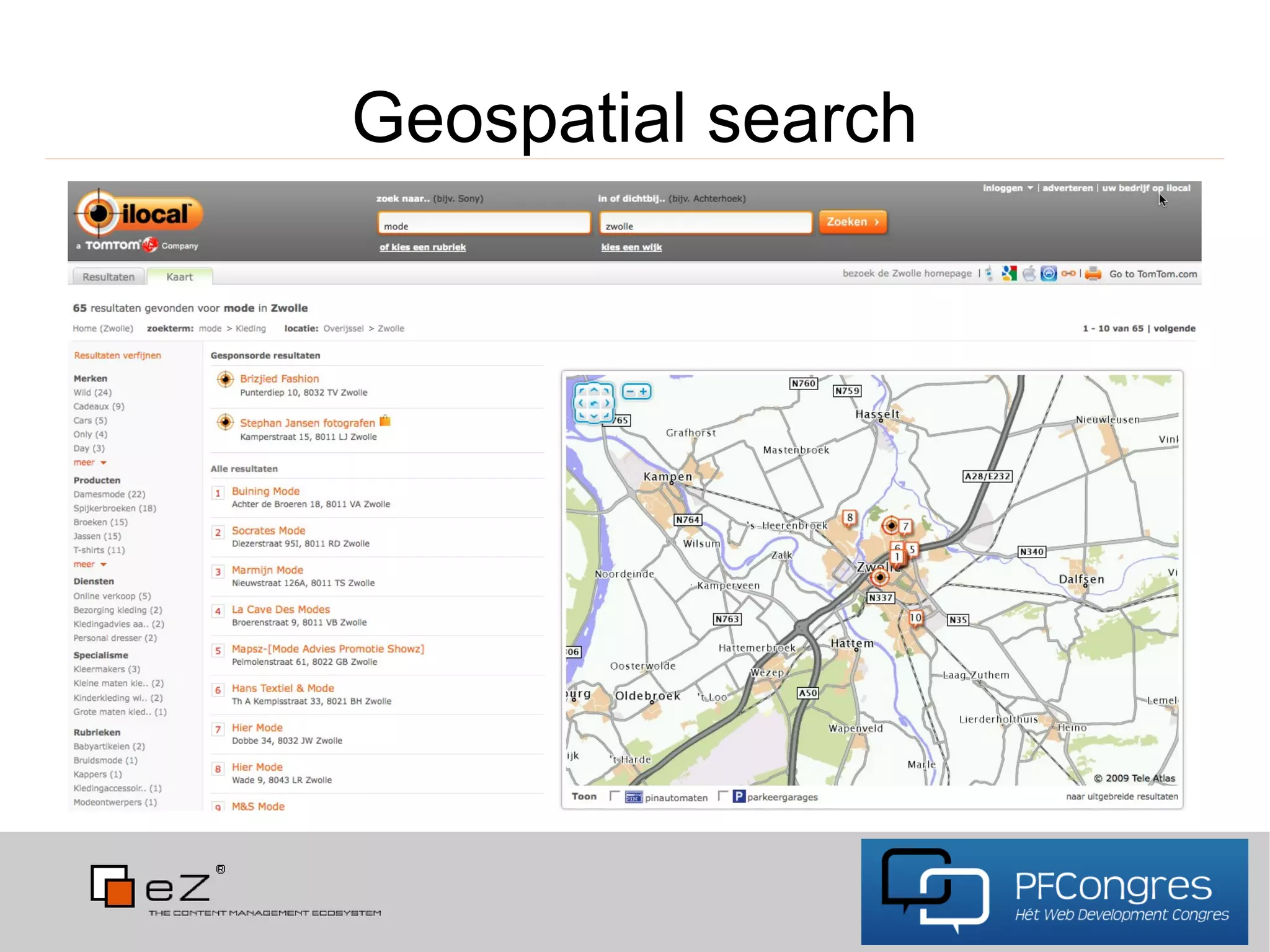 Geospatial search
 