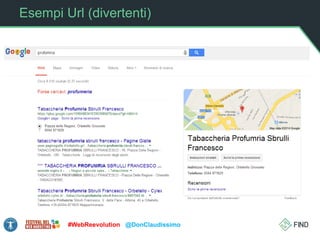 Esempi Url (divertenti)
#WebReevolution @DonClaudissimo
 