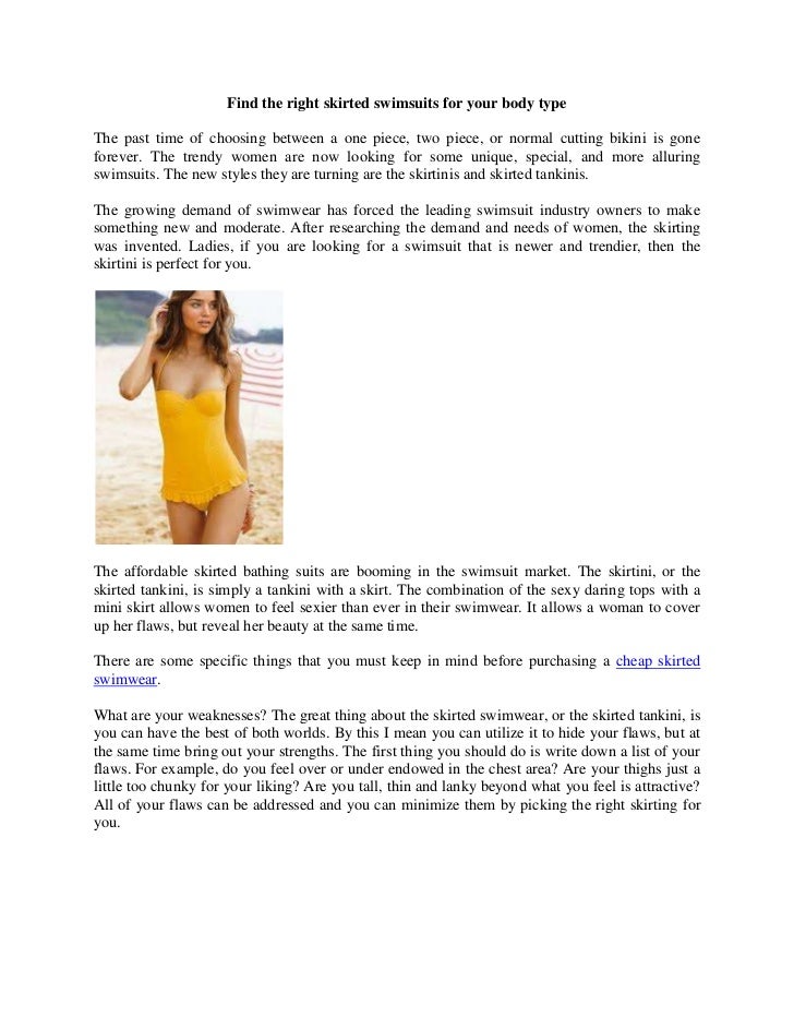 Find the right skirted swimsuits for your body type