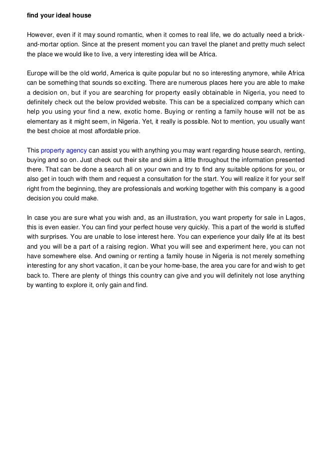 Find your ideal house