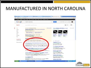 MANUFACTURED IN NORTH CAROLINA
 
