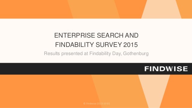 Findability Day 2015 Mattias Ellison Findwise Enterprise Search