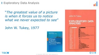 “The greatest value of a picture
is when it forces us to notice
what we never expected to see”
John W. Tukey, 1977
© Copyright 2000-2016 TIBCO Software Inc.
Exploratory Data Analysis
 