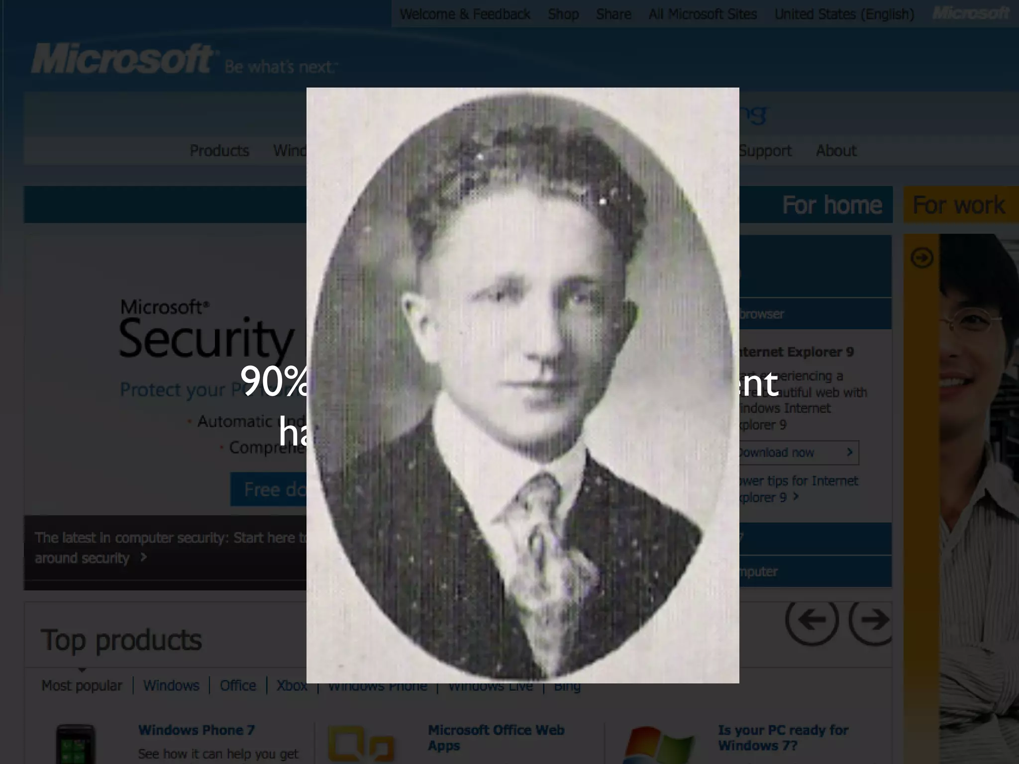 unveriﬁed rumor alert

90% of Microsoft.com content
  has never been accessed...
        not even once
 
