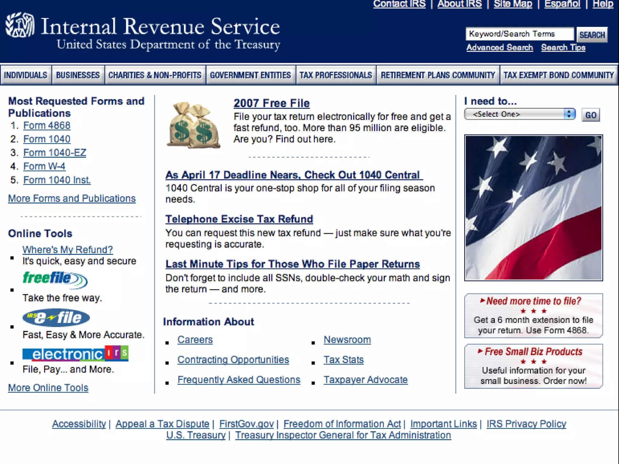 IRS before Tax Day
 