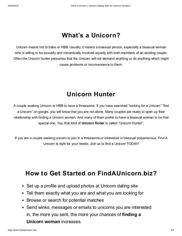 Find A Unicorn Unicorn Dating Site For Unicorn Hunters