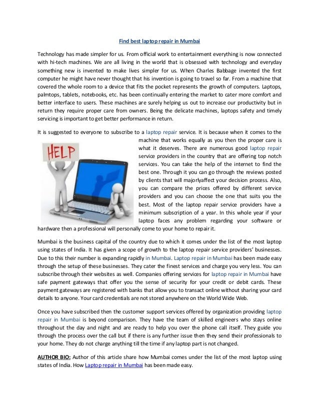 Find Best Laptop Repair in Mumbai