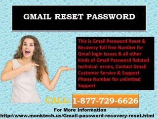 Find best Tips & Tricks For Gmail Password Reset, Call 1-877-729-6626 
