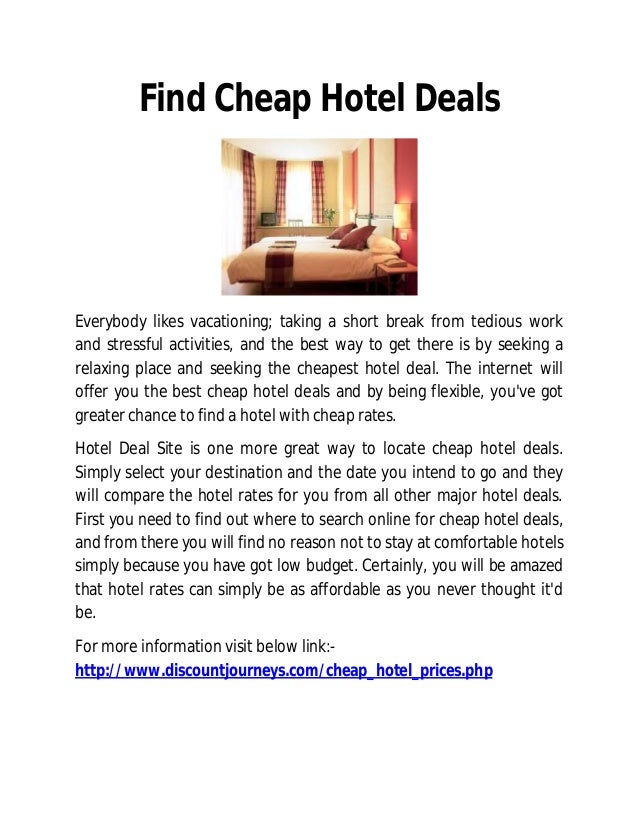 how to find cheapest hotel deals