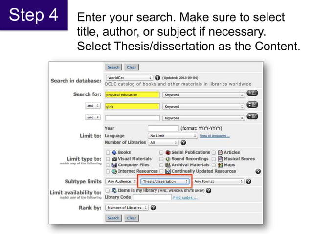 Find A Dissertation Using Worldcat A Step By Step Guide Ppt Find A Dissertation Using Worldcat A Step By Step Guide Ppt