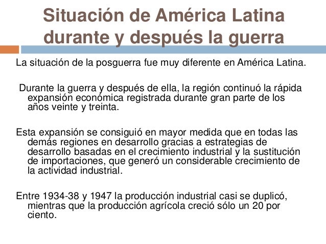 Problemas Sociales De America Latina Despues De La Segunda Guerra