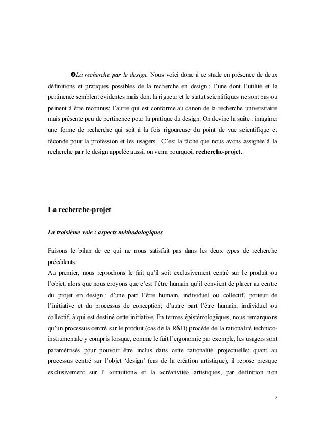 LA RECHERCHEPROJET  UNE MÉTHODE POUR LA RECHERCHE EN DESIGN