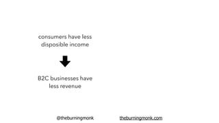 @theburningmonk theburningmonk.com
consumers have less
disposible income
B2C businesses have
less revenue
 