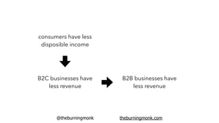 @theburningmonk theburningmonk.com
consumers have less
disposible income
B2C businesses have
less revenue
B2B businesses have
less revenue
 