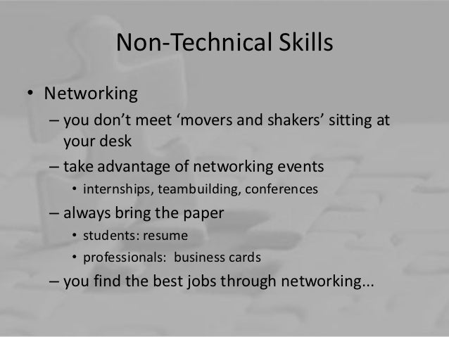 Non technical skills list for resume