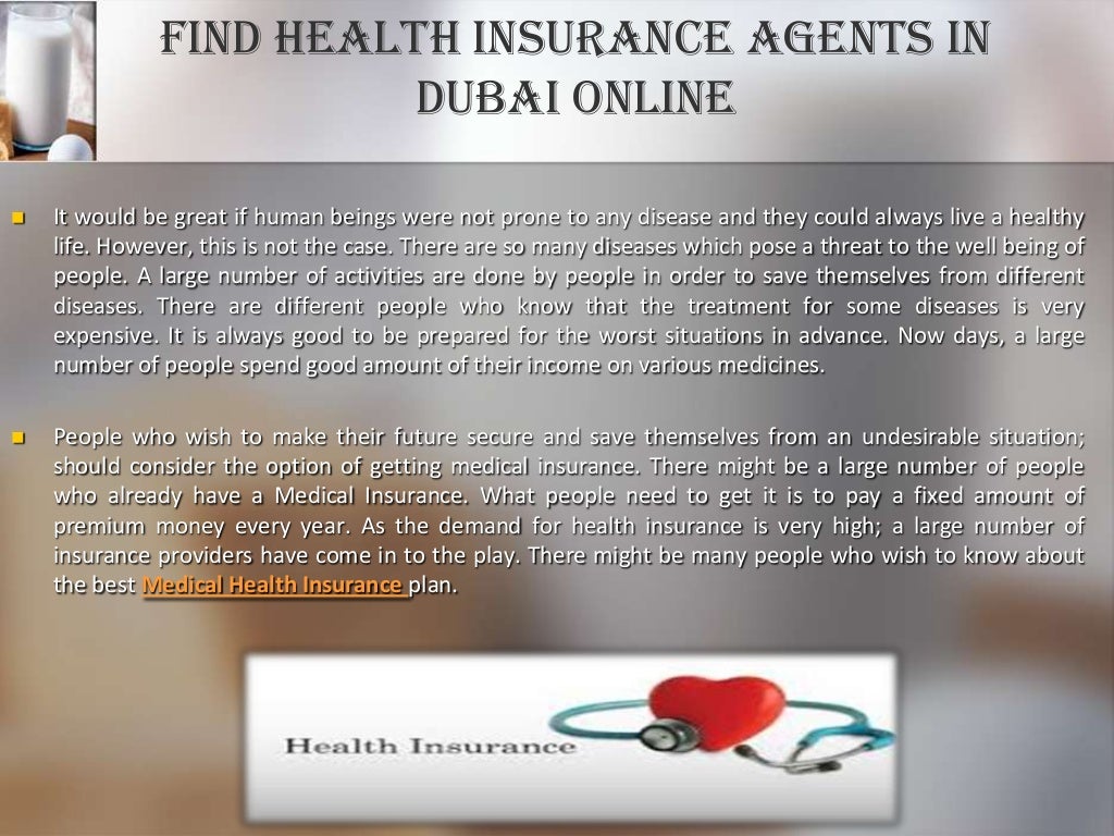 Find Health Insurance Agents In Dubai Online