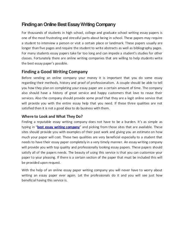 Buy an essay online