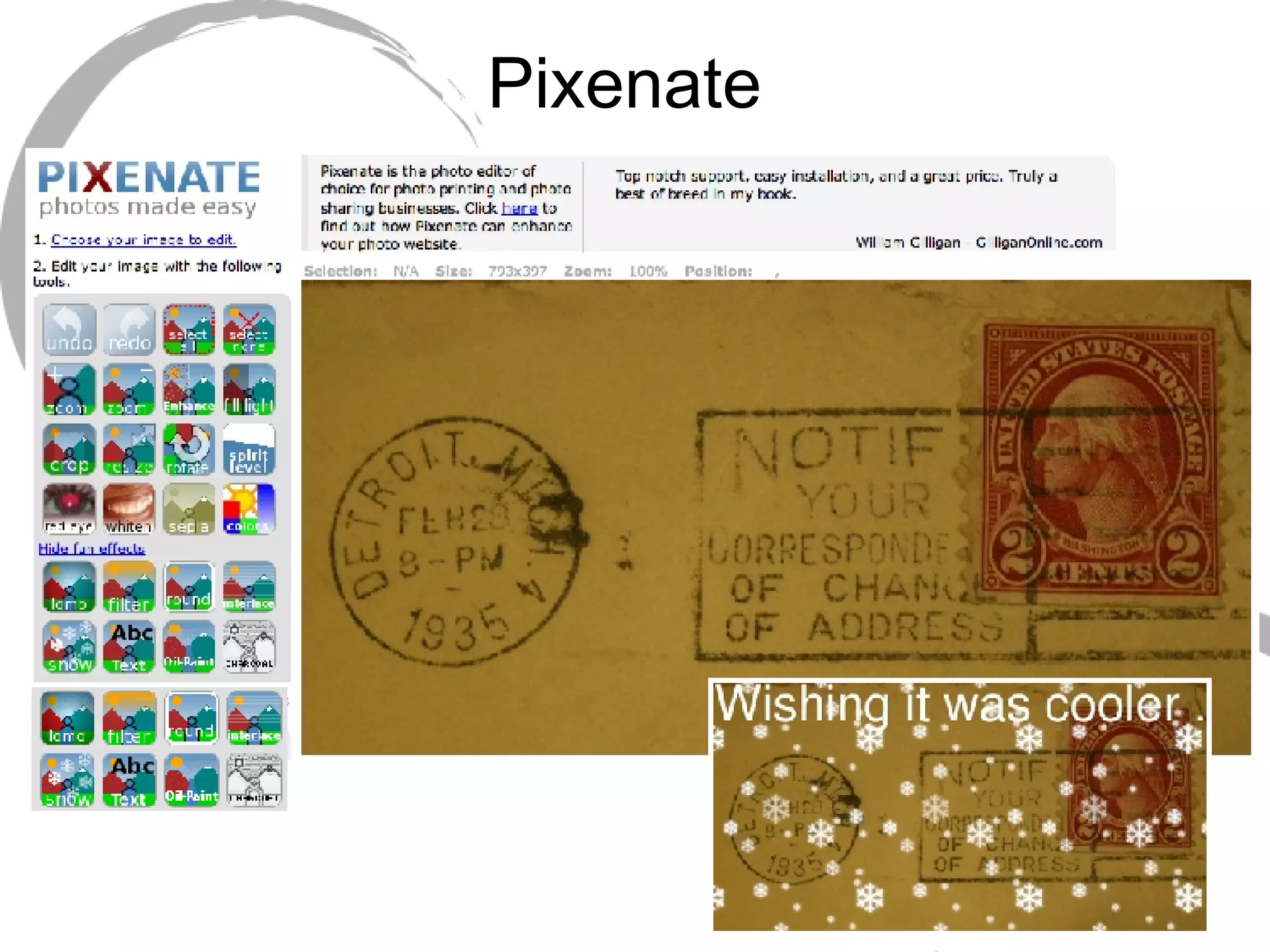 Pixenate Pixenate edit view and example 