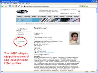 The UMBC ebiquity site publishes lots of RDF data, including FOAF profiles 