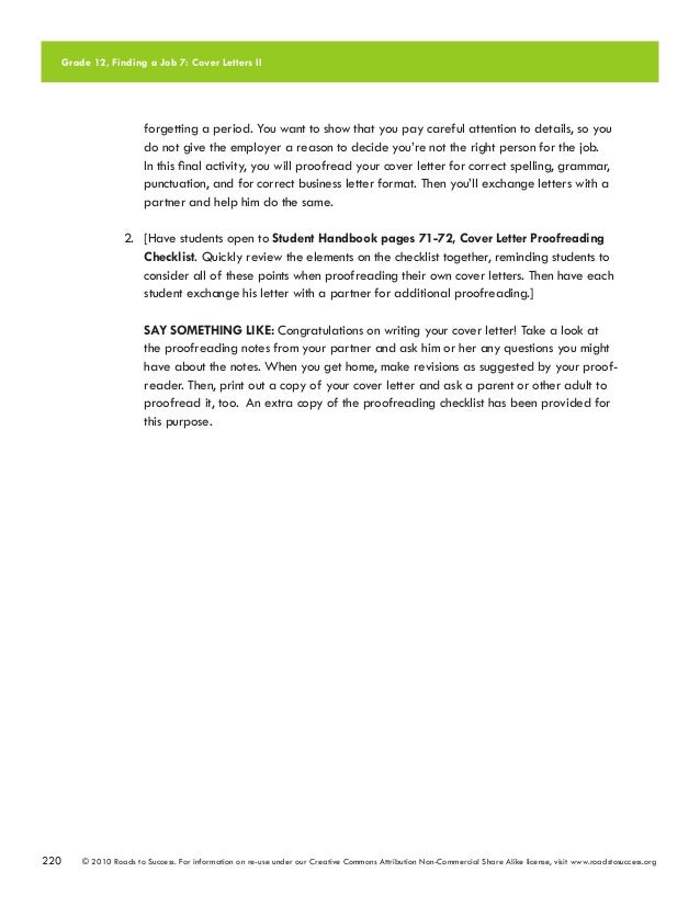 proofreader cover letter