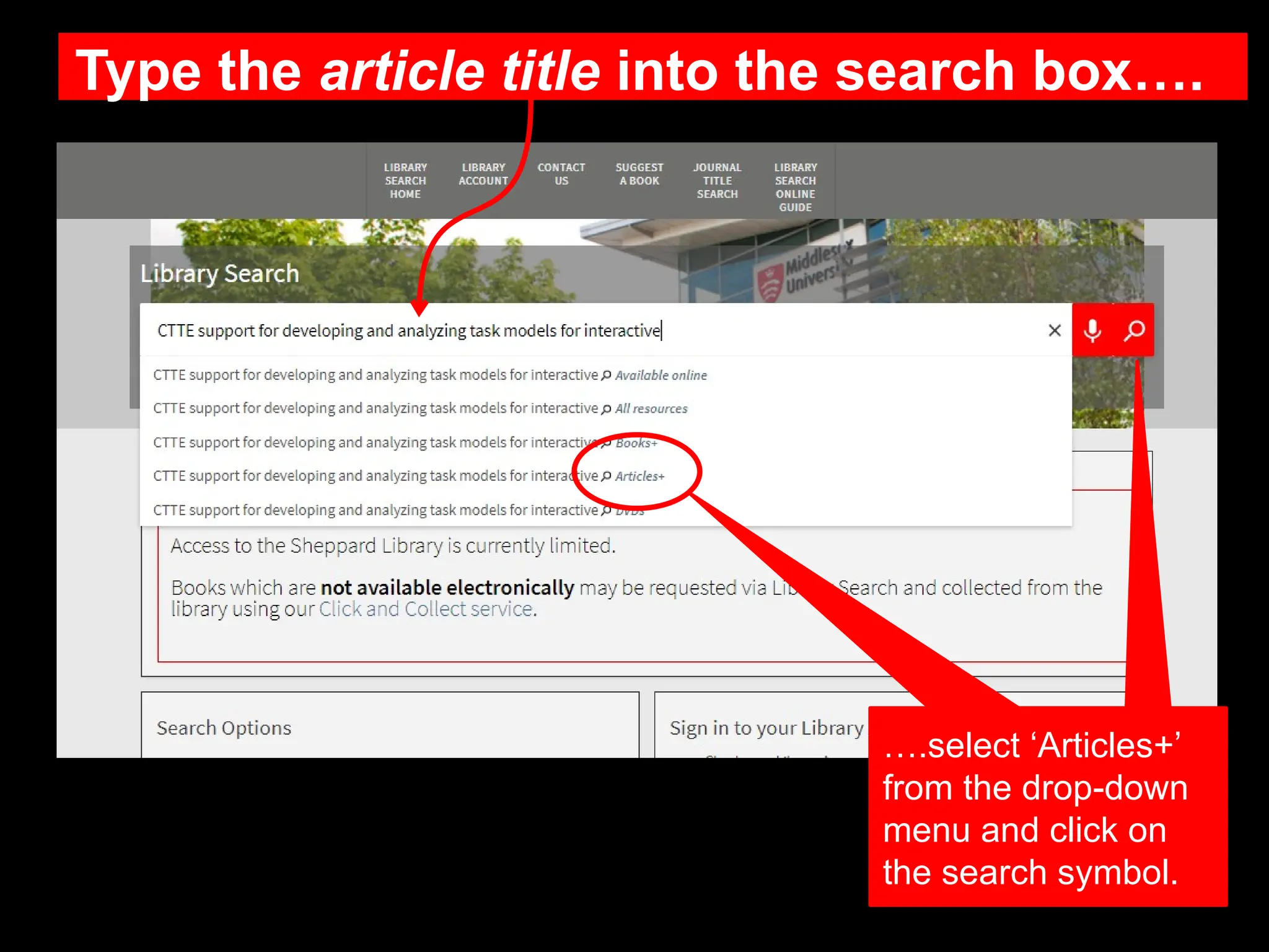 Library Search: Finding a journal article | PPTX