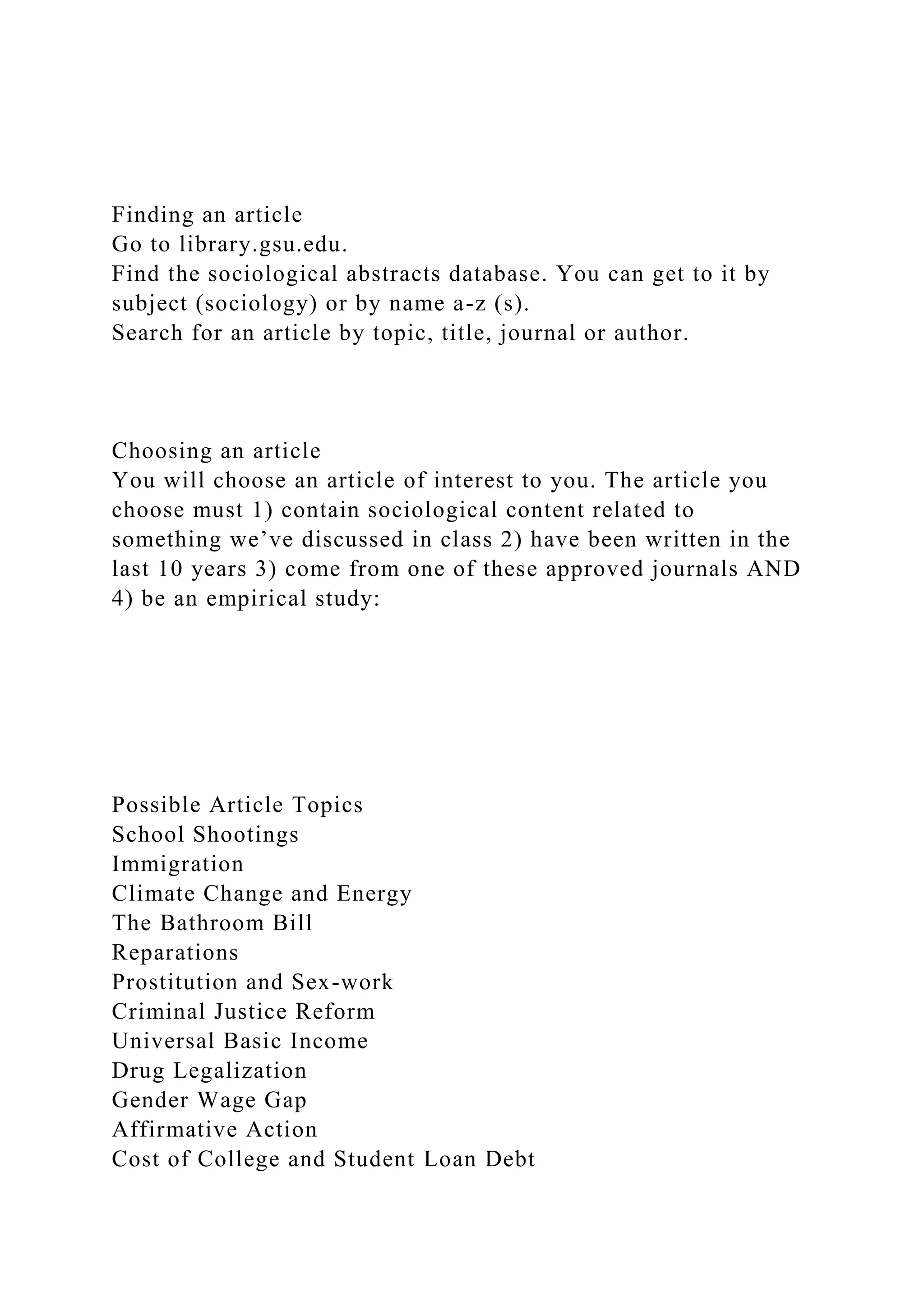 Finding an articleGo to library.gsu.edu.Find the sociologica.docx