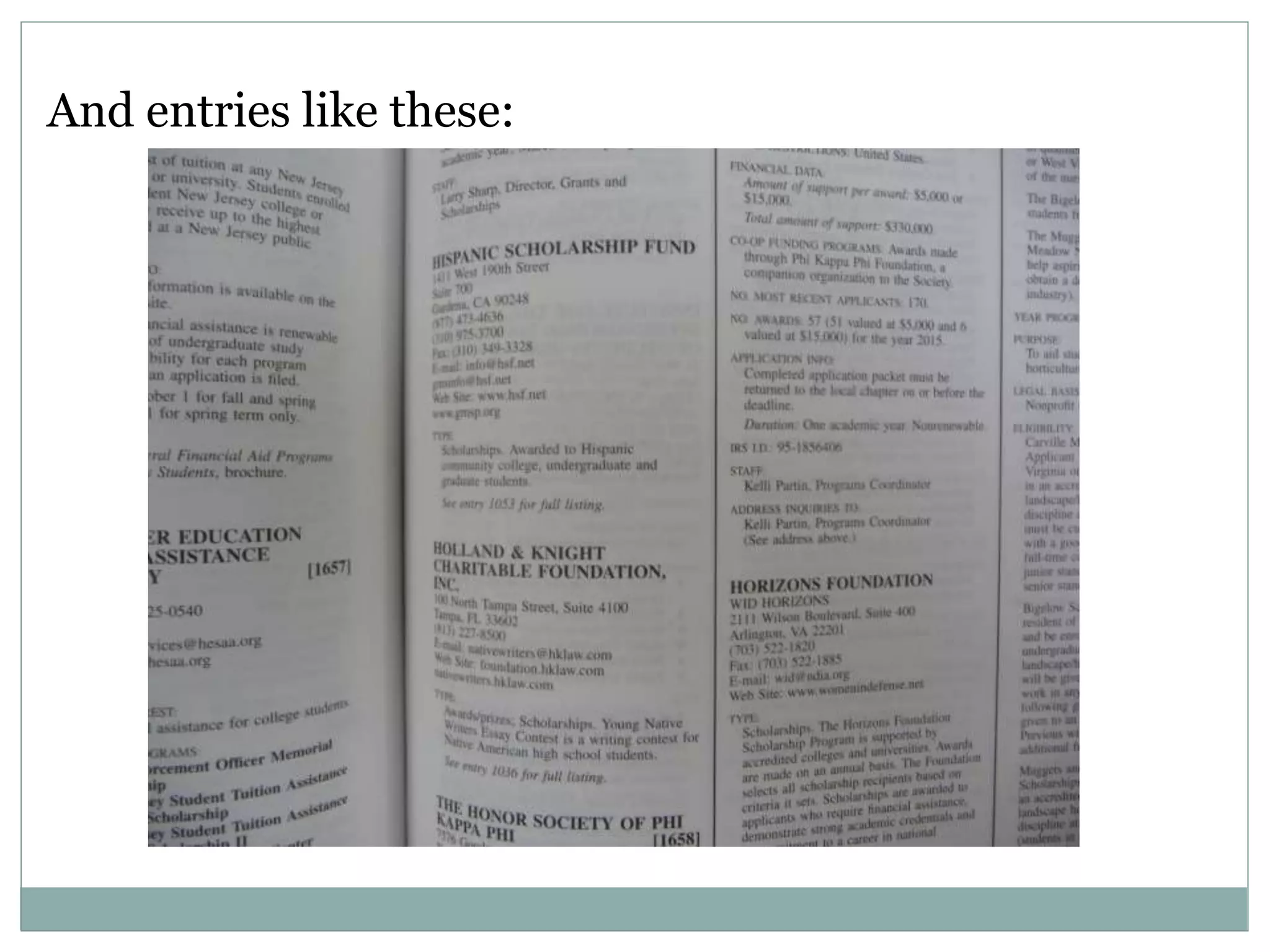 And entries like these:
 