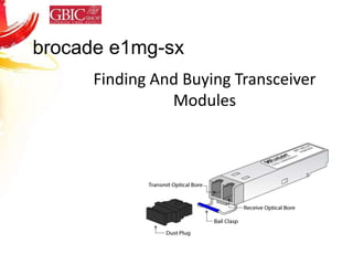 brocade e1mg-sx
Finding And Buying Transceiver
Modules
 