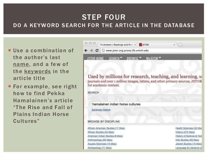 Using Journal Articles On Multiple Search Engines