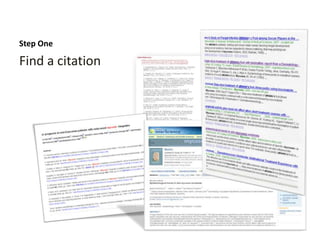 Step One  Find a citation 