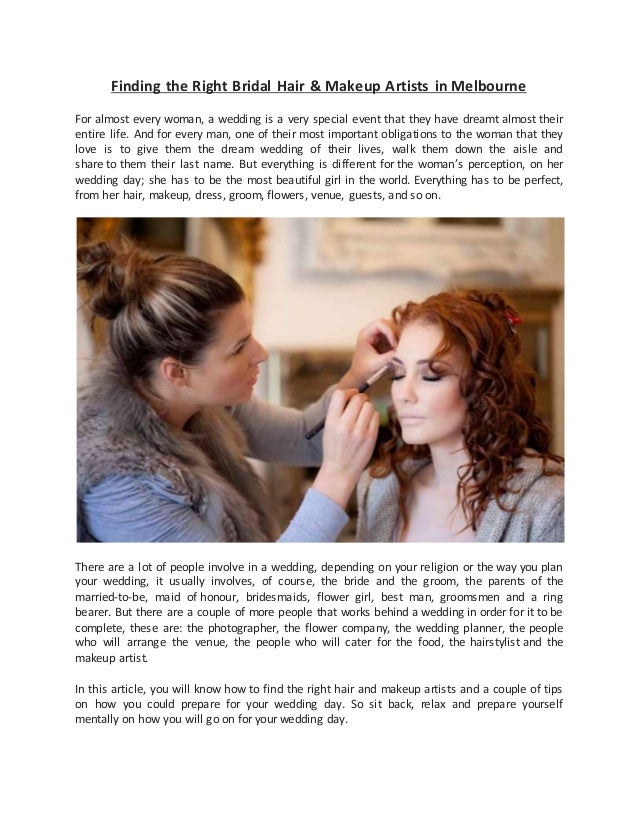 Finding The Right Bridal Hair Makeup Artists In Melbourne