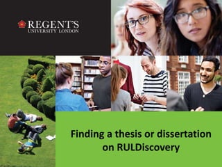 Finding a thesis or dissertation
on RULDiscovery
 