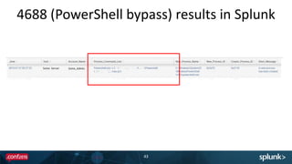 4688 (PowerShell bypass) results in Splunk
43
 