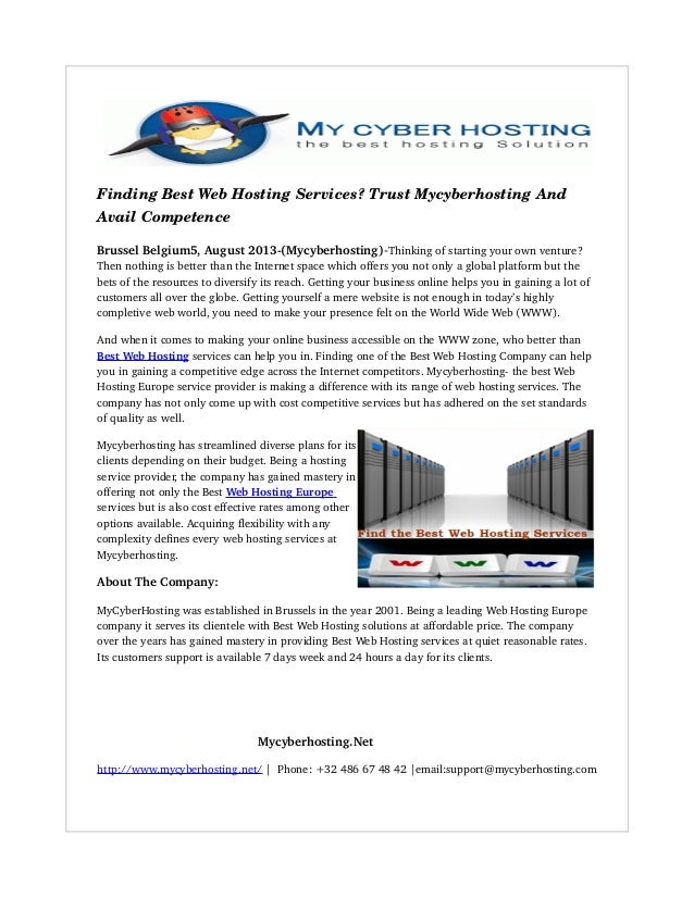 Finding Best Web Hosting Services Trust Mycyberhosting And Avail Comp Images, Photos, Reviews