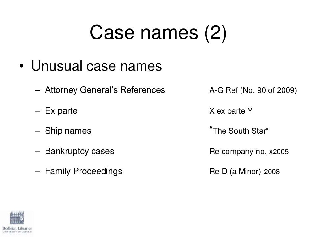 Finding case law
